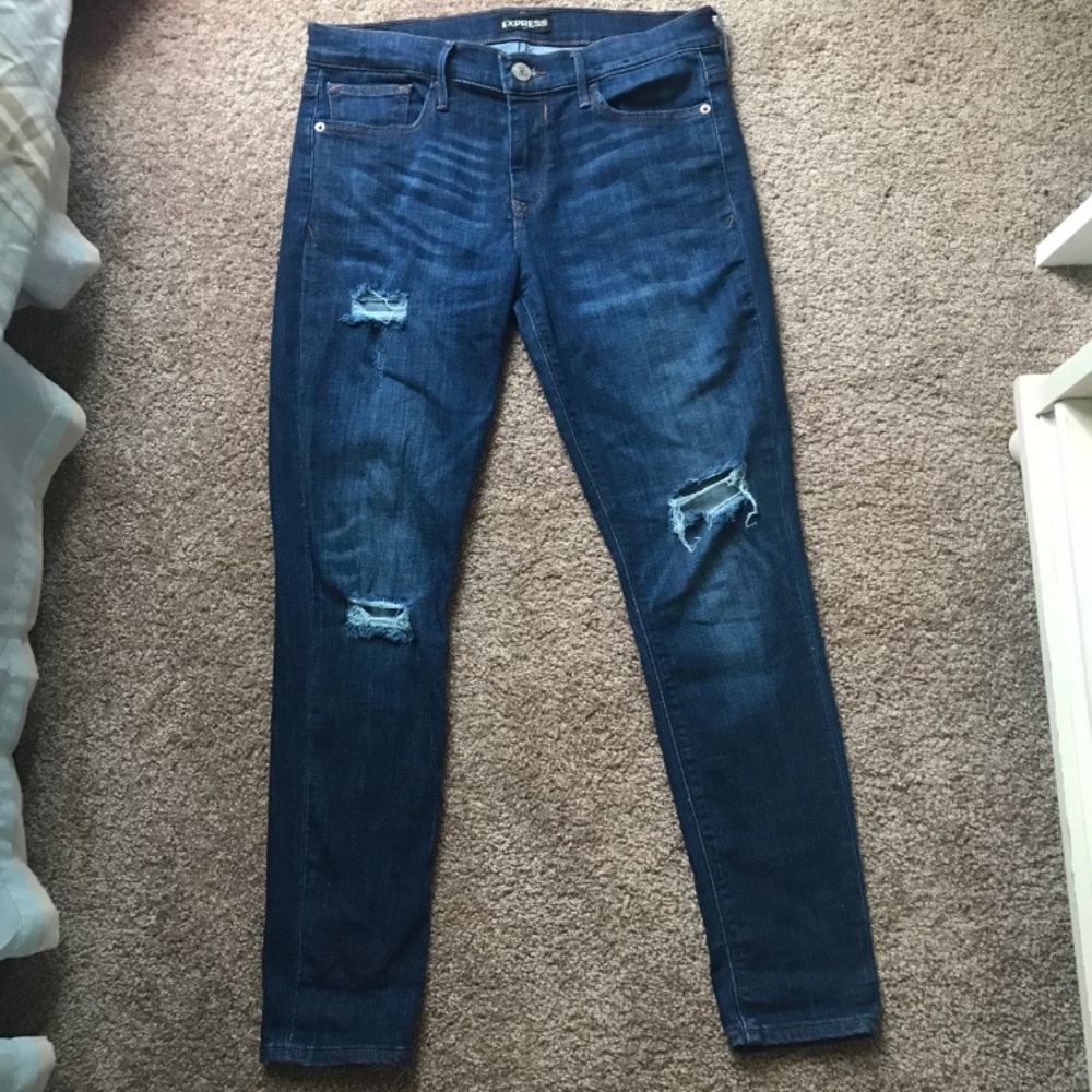 Distressed Express Jeans